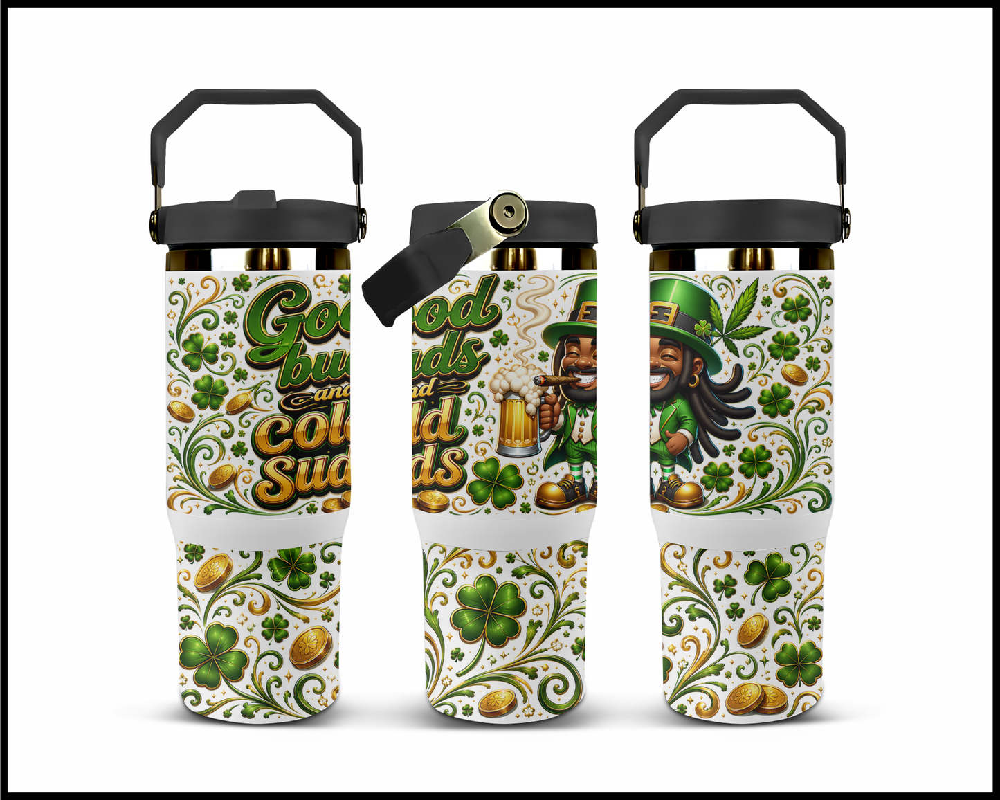 Good Buds & Cold Suds Big Guzzler Stainless Steel Tumbler (1358)