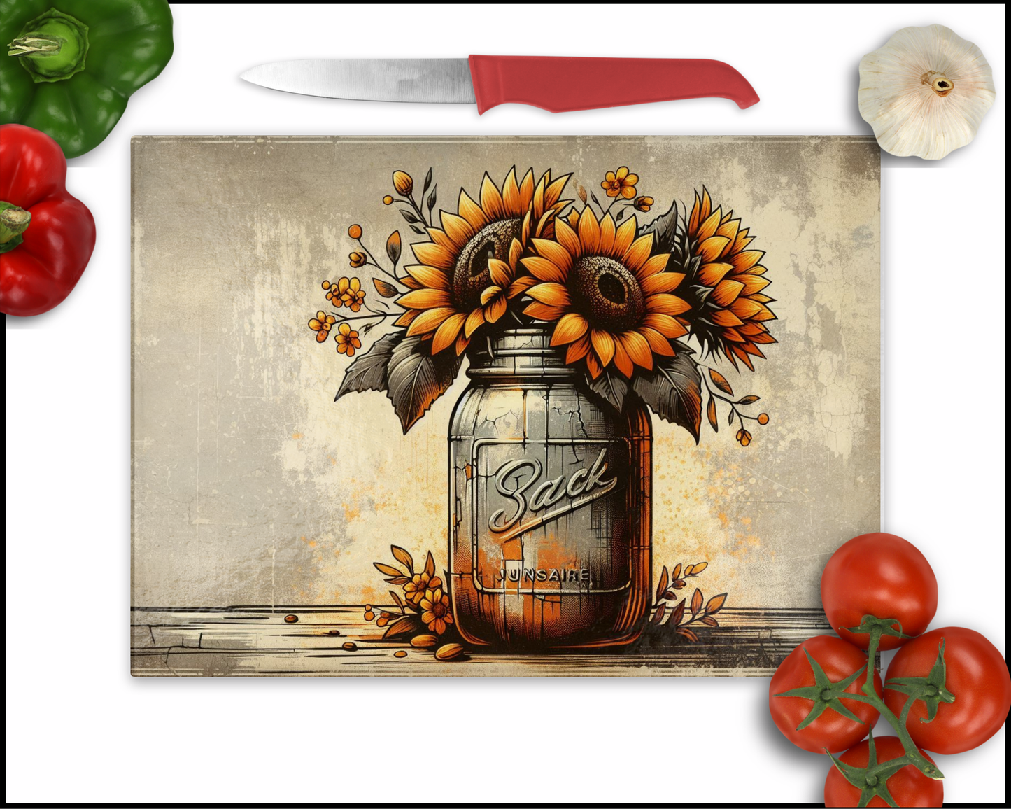 Sunflowers Sublimated Cutting Board (135)