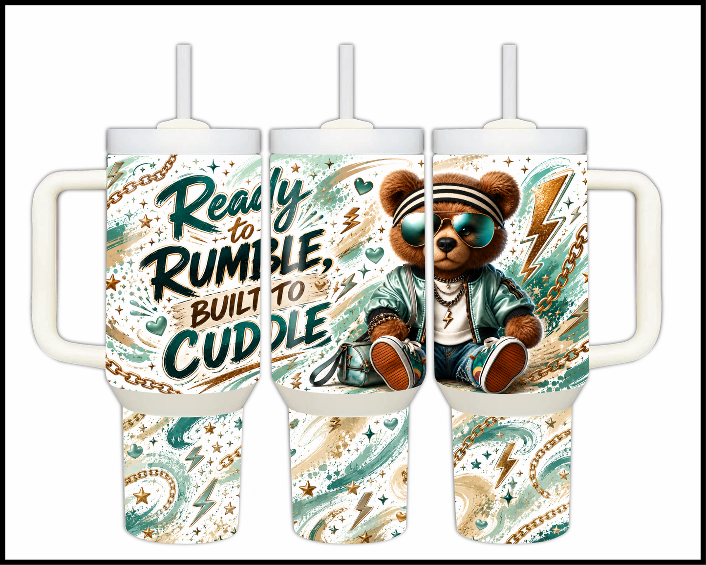 Ready To Rumble Built To Cuddle Big Guzzler Stainless Steel Tumbler (1363)