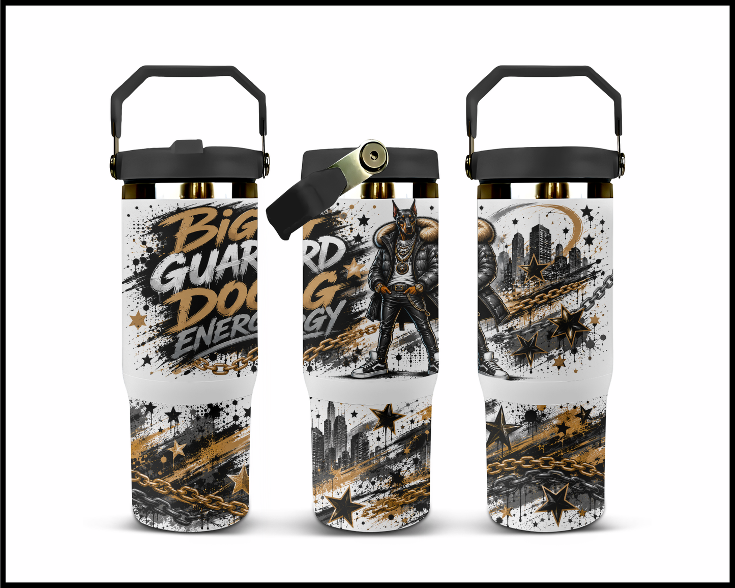 Big Guard Dog Energy Big Guzzler Stainless Steel Tumbler (1369)
