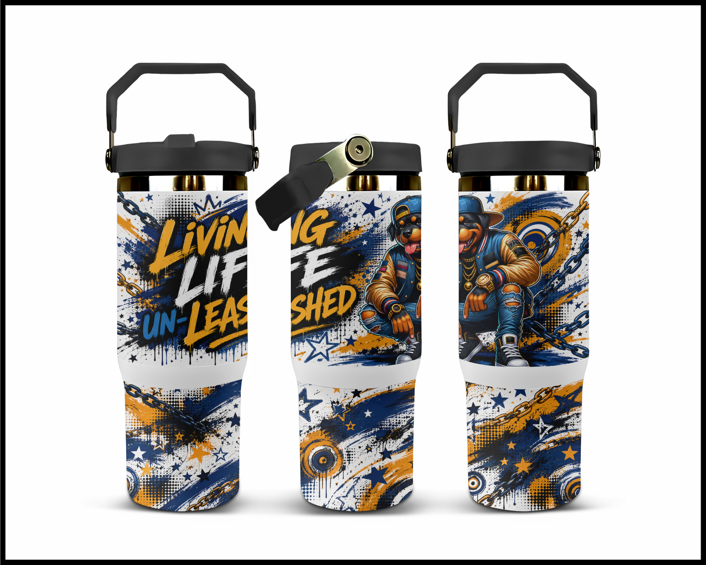 Livin Life Un-Leashed Big Guzzler Stainless Steel Tumbler (1370)