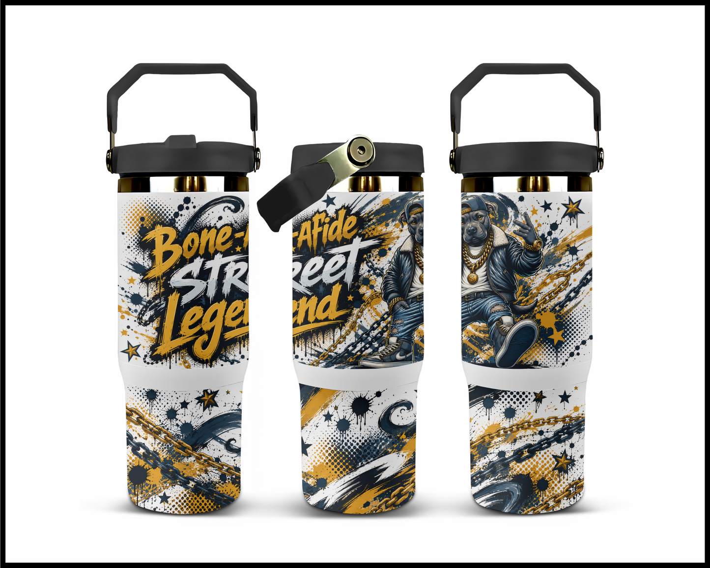 Bone-a-fide Street Legend Big Guzzler Stainless Steel Tumbler (1372)