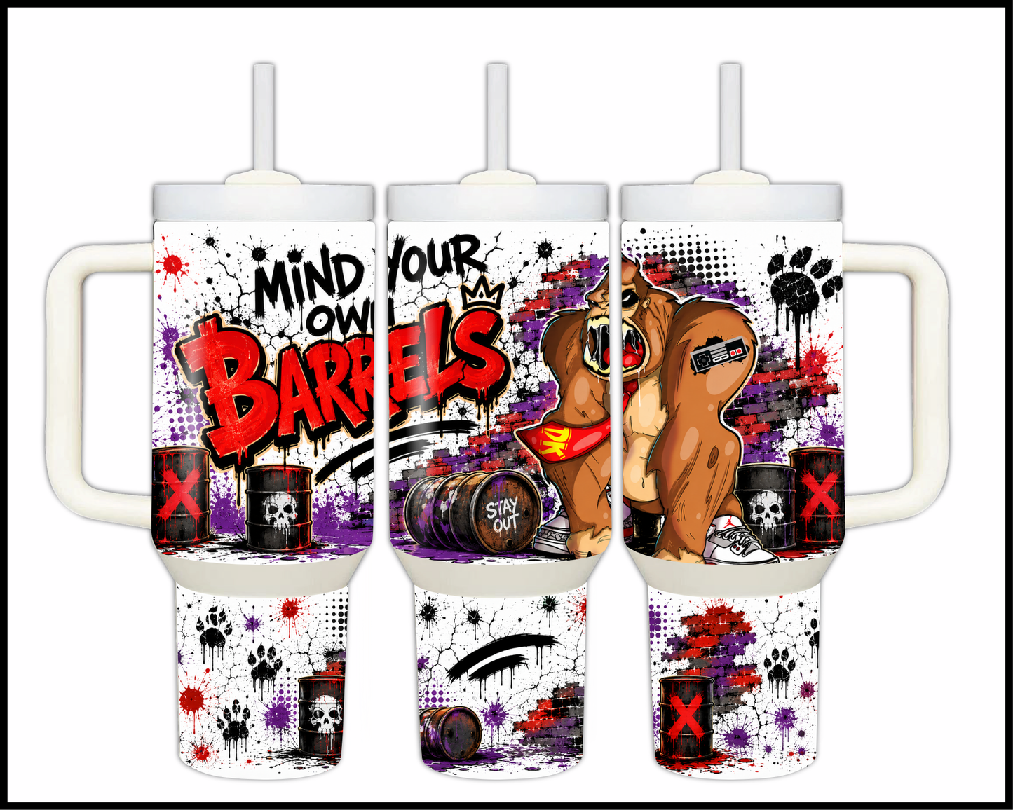 Mind Your Own Barrels Big Guzzler Stainless Steel Tumbler (1374)
