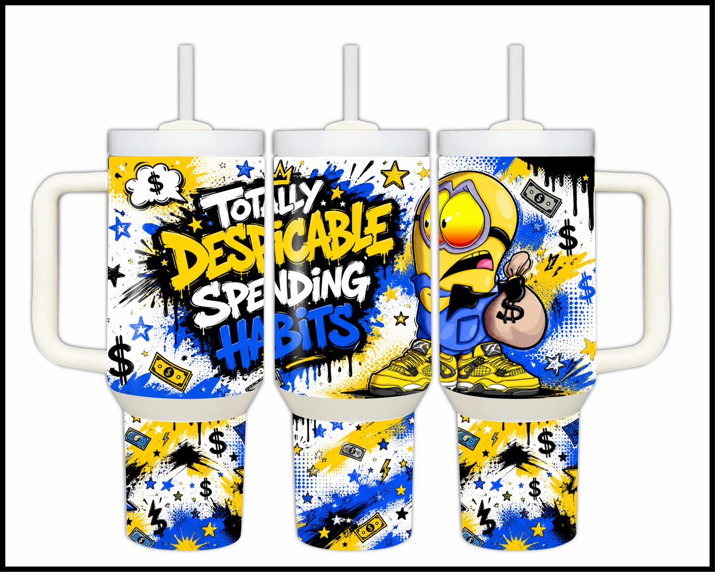 Totally Despicable Spending Habits Big Guzzler Stainless Steel Tumbler (1375)
