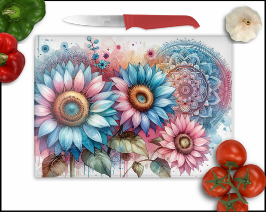 Floral Mandala Sublimated Cutting Board (137)