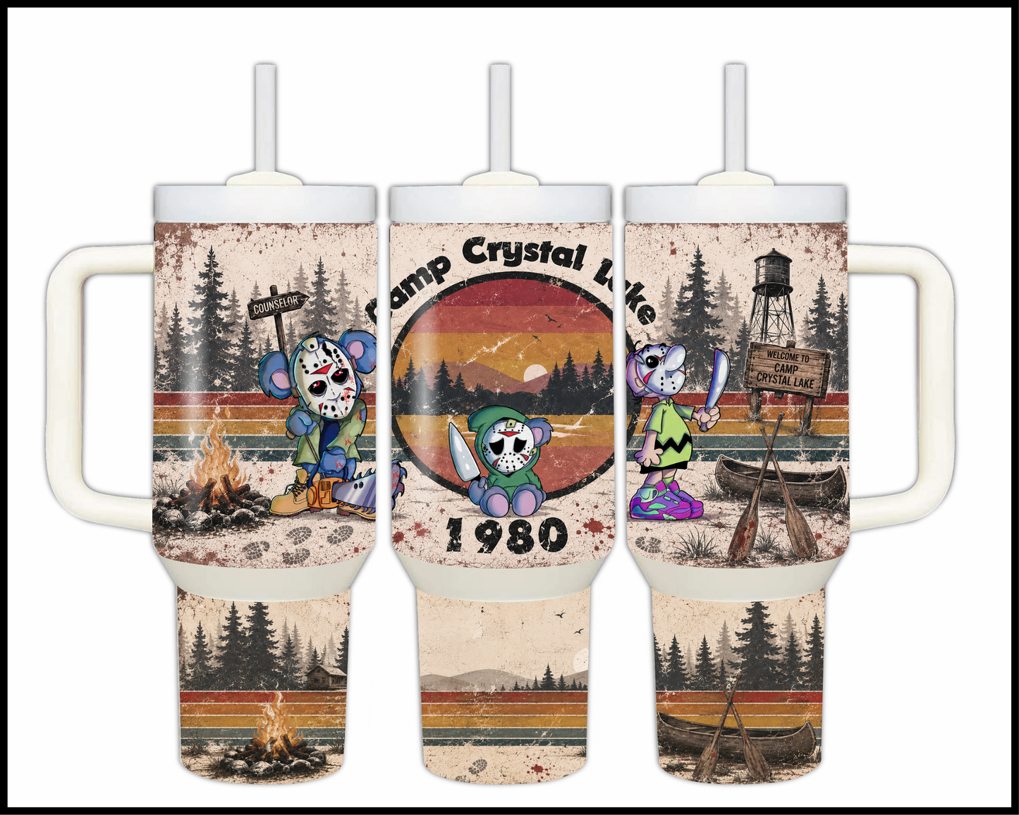 Camp Crystal Lake Big Guzzler Stainless Steel Tumbler (1382)