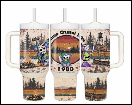 Camp Crystal Lake Big Guzzler Stainless Steel Tumbler (1382)