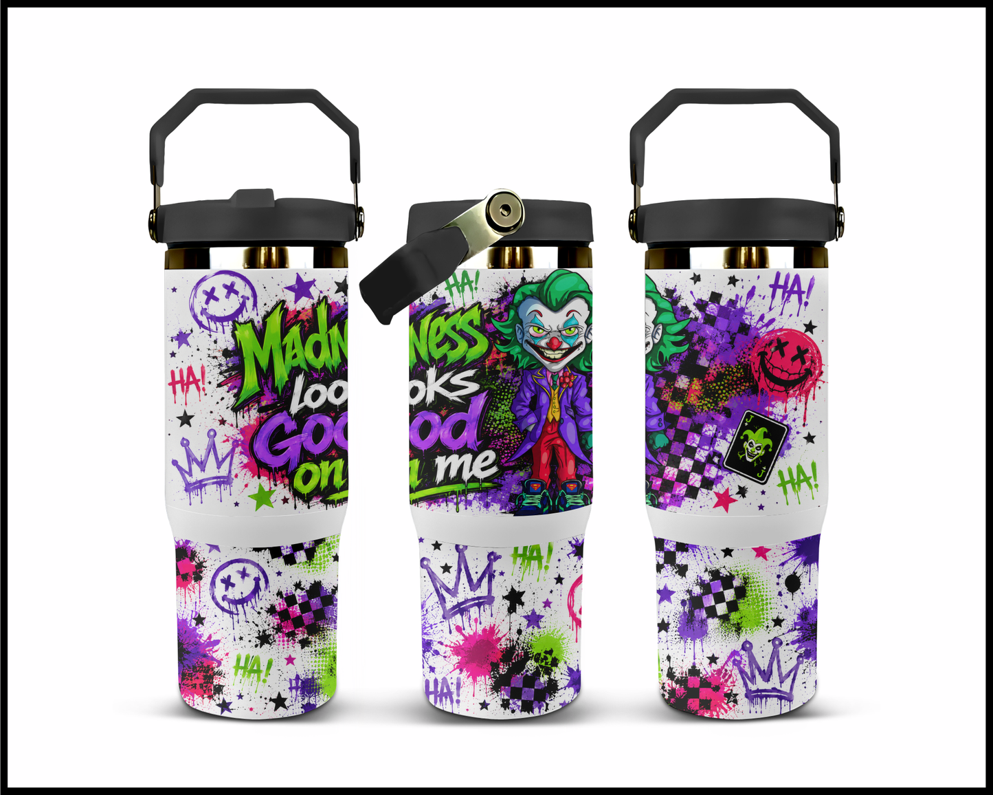 Madness Looks Good On Me Big Guzzler Stainless Steel Tumbler (1391)