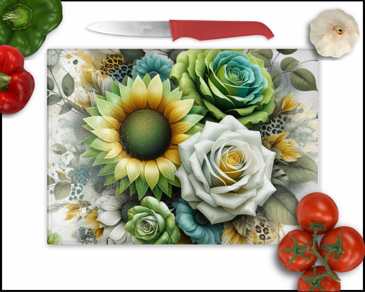 Floral Butterfly Sublimated Cutting Board (072)