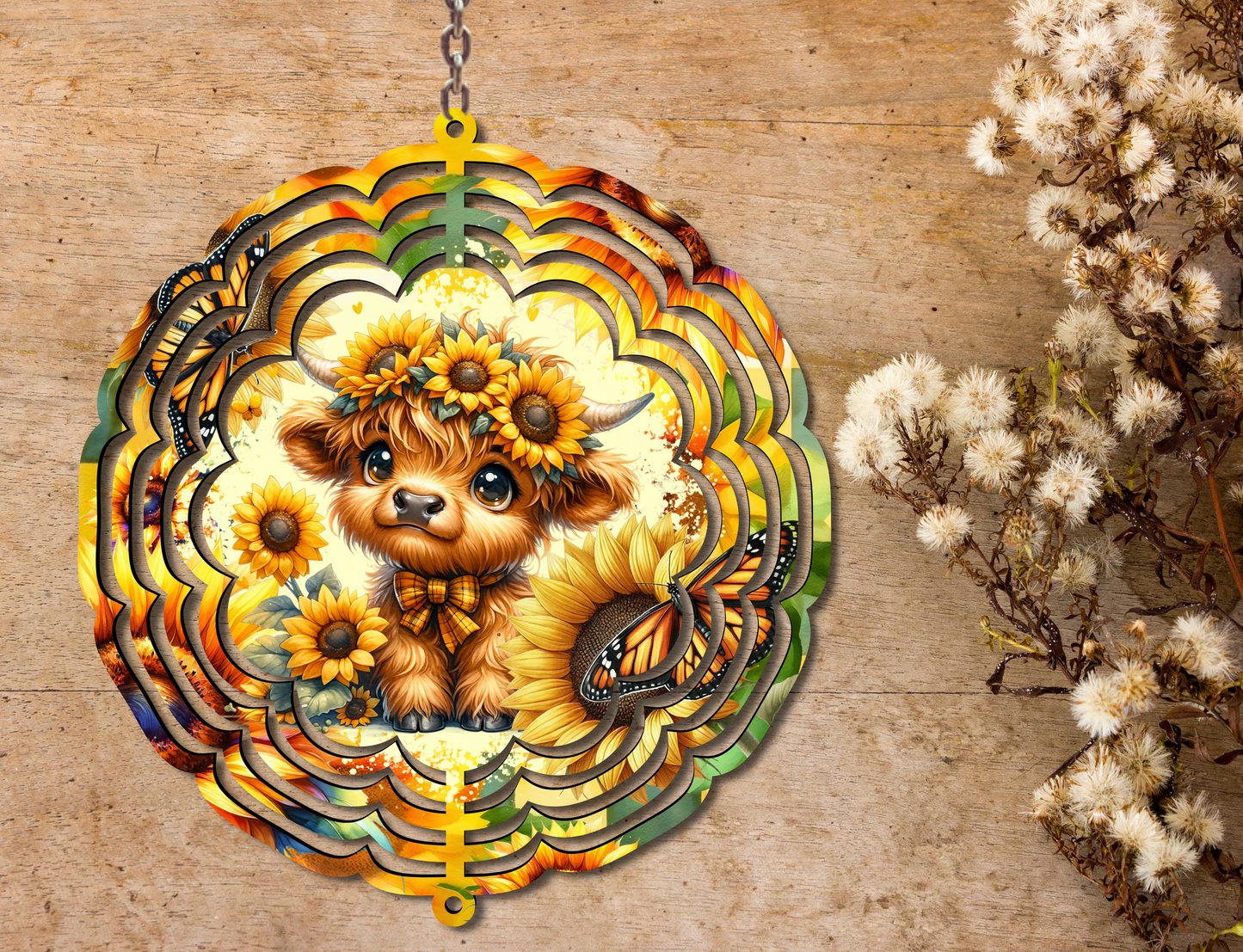 Highland Cow Wind Spinner (342)