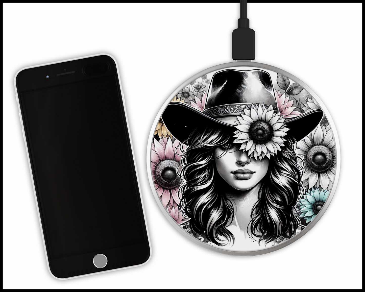 Sexy Cowgirl Sublimated Wireless Phone Charger (213)