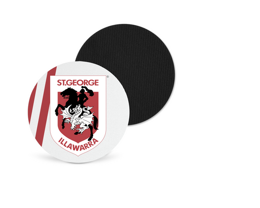 St George Illawarra Dragons Neoprene Drink Coaster x2 (Round)