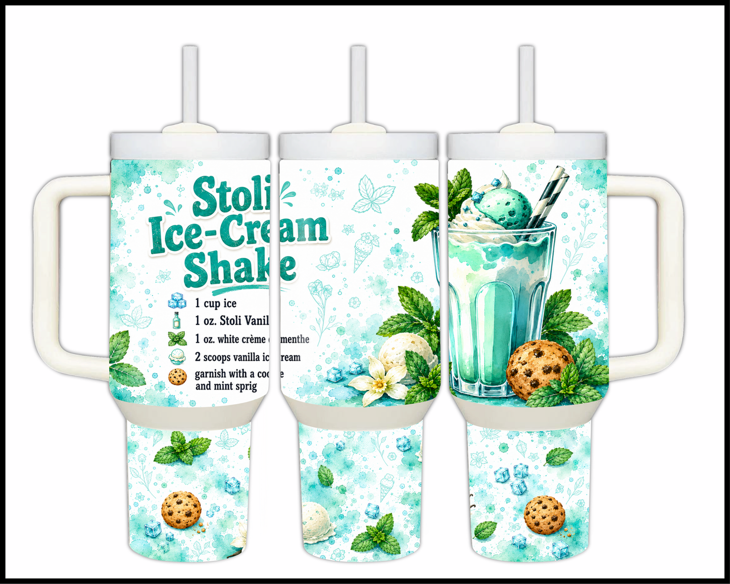 Happy Hour Recipes - Stoli Ice-Cream Shake Big Guzzler Stainless Steel Tumbler (1414)