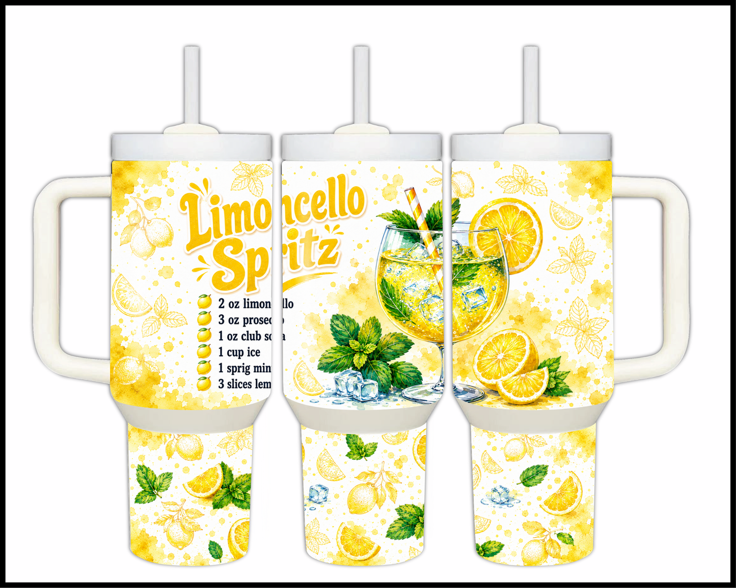 Happy Hour Recipes - Limoncello Spritz Big Guzzler Stainless Steel Tumbler (1426)