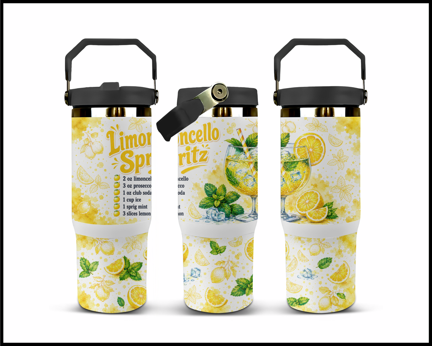Happy Hour Recipes - Limoncello Spritz Big Guzzler Stainless Steel Tumbler (1426)