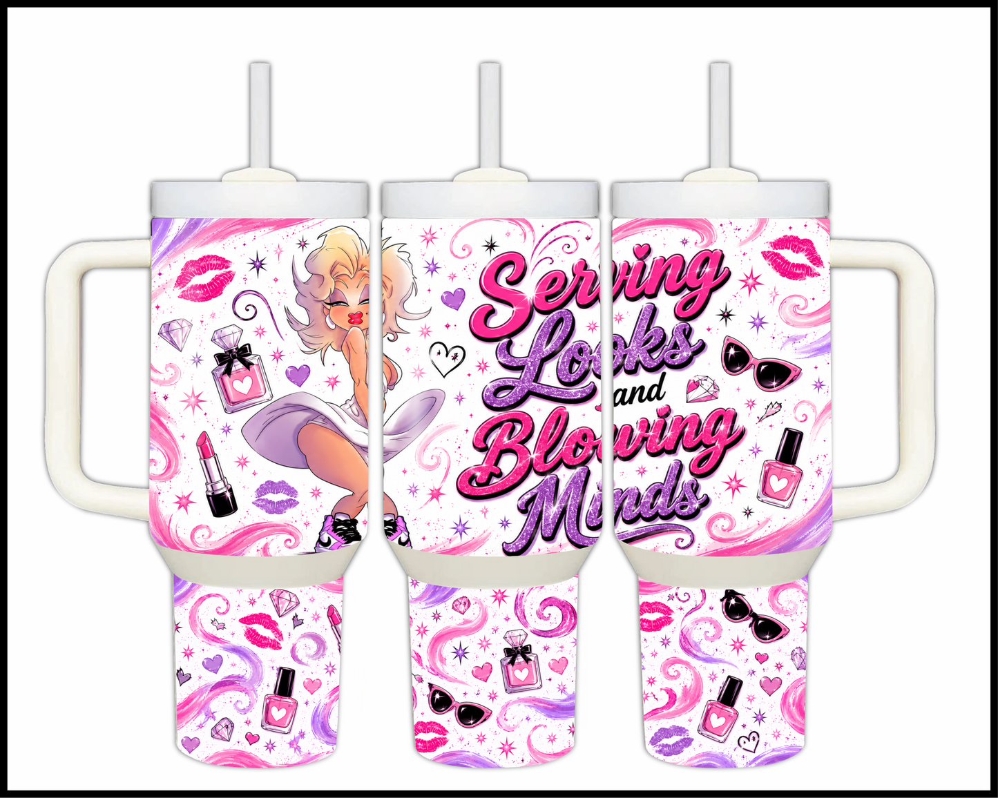 Serving Looks & Blowing Minds Stainless Steel Tumbler (1436)