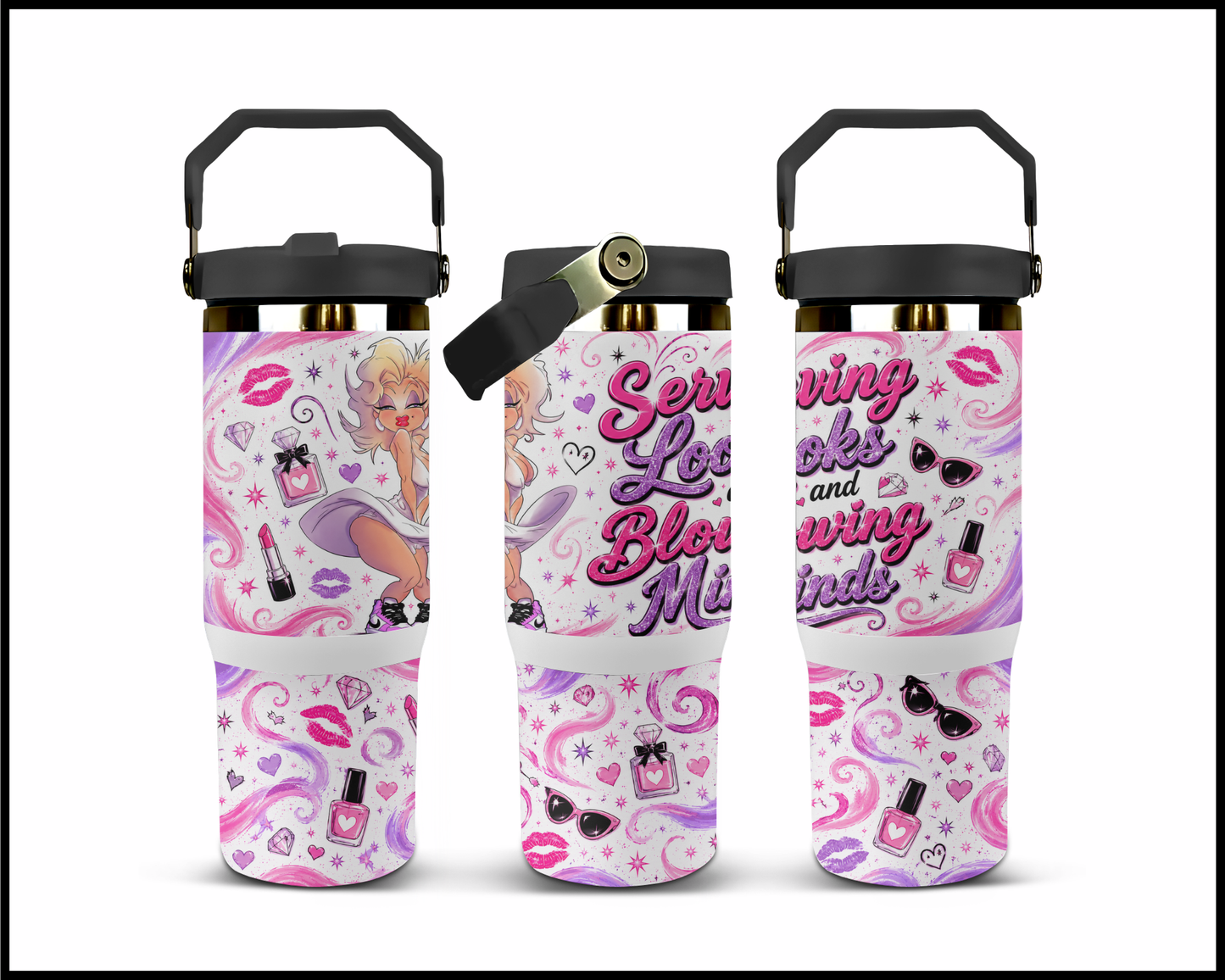 Serving Looks & Blowing Minds Stainless Steel Tumbler (1436)
