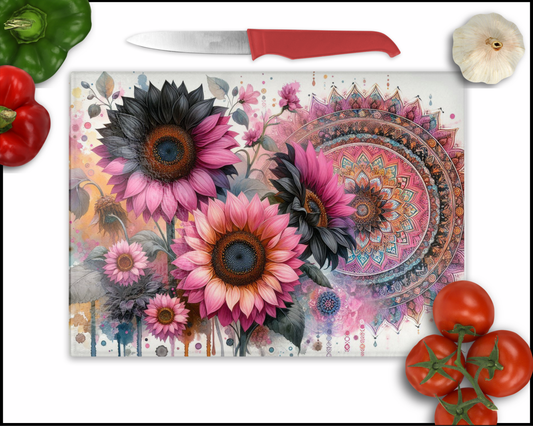 Floral Mandala Sublimated Cutting Board (143)