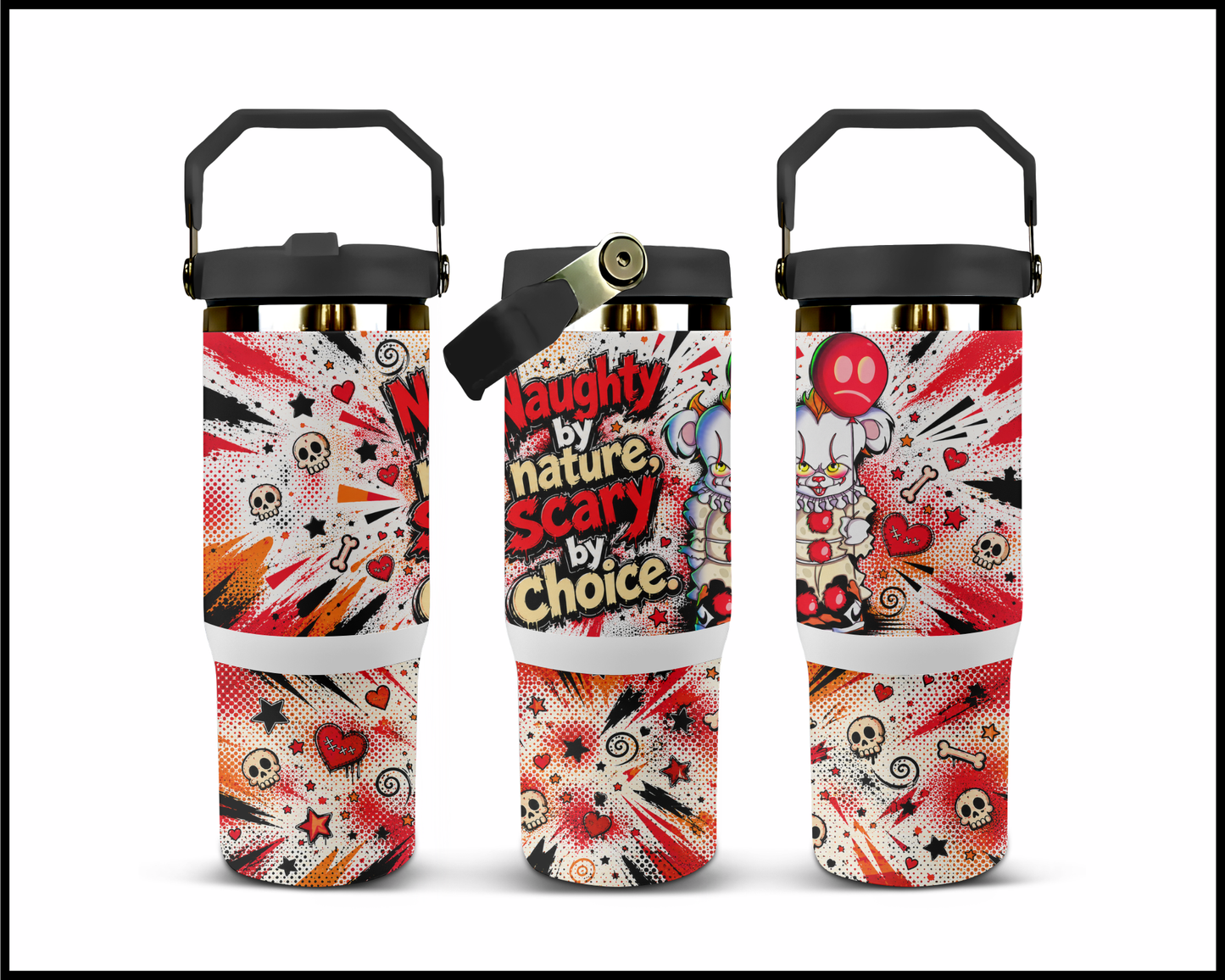 Naughty By Nature Scary By Choice Stainless Steel Tumbler (1440)