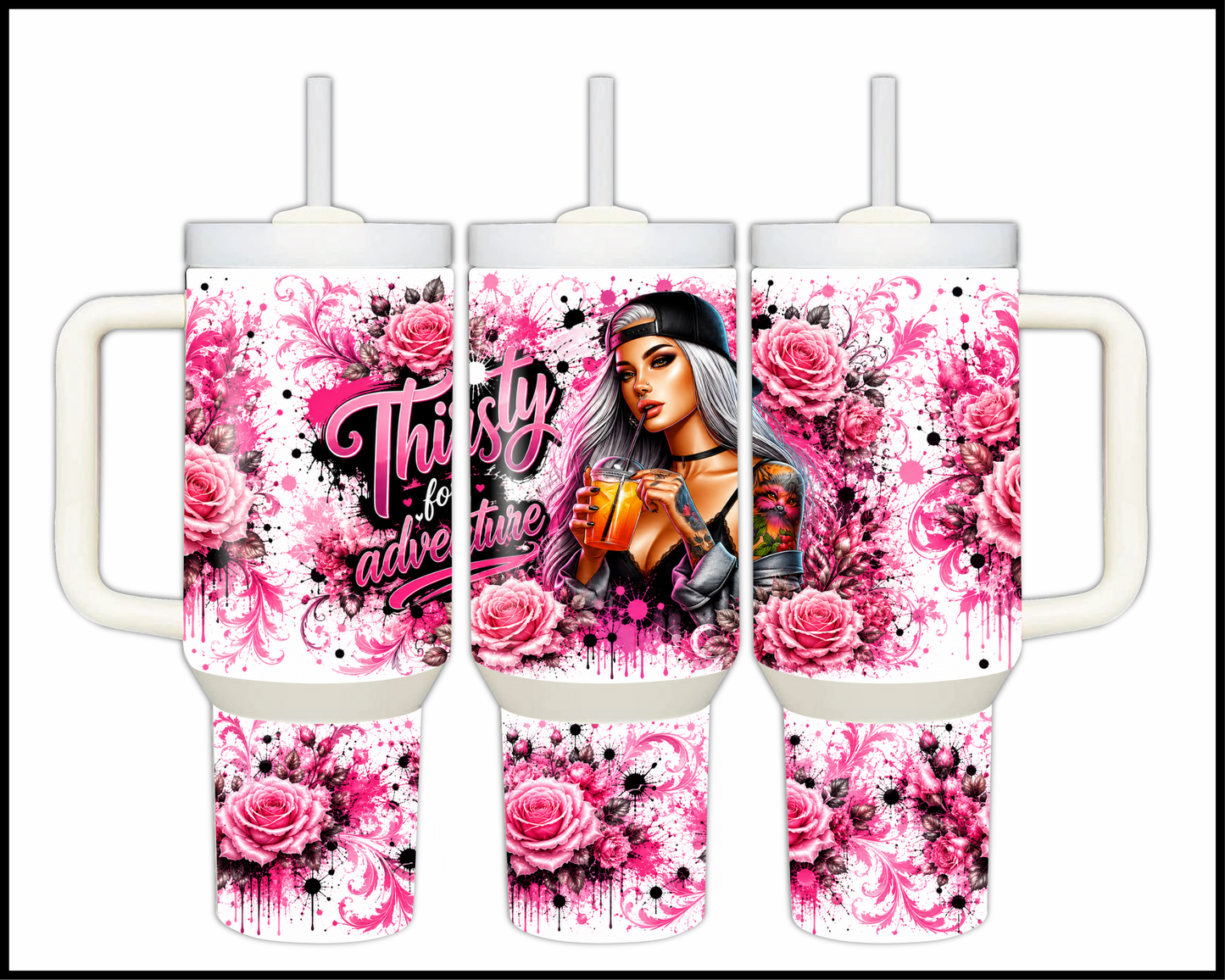 Thirsty For Adventure Stainless Steel Tumbler (1451)