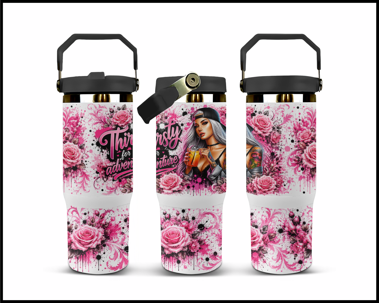 Thirsty For Adventure Stainless Steel Tumbler (1451)