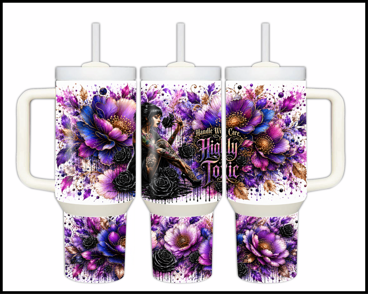 Handle With Care, Highly Toxic Stainless Steel Tumbler (1453)