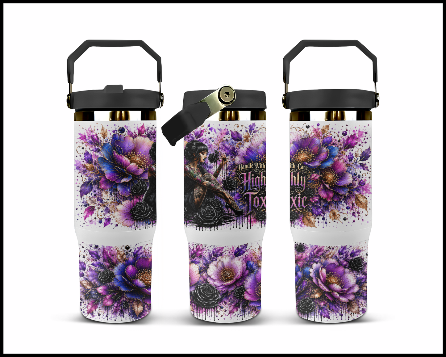 Handle With Care, Highly Toxic Stainless Steel Tumbler (1453)