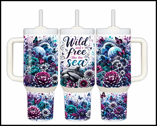 Wild & Free Like The Sea Stainless Steel Tumbler (1458)