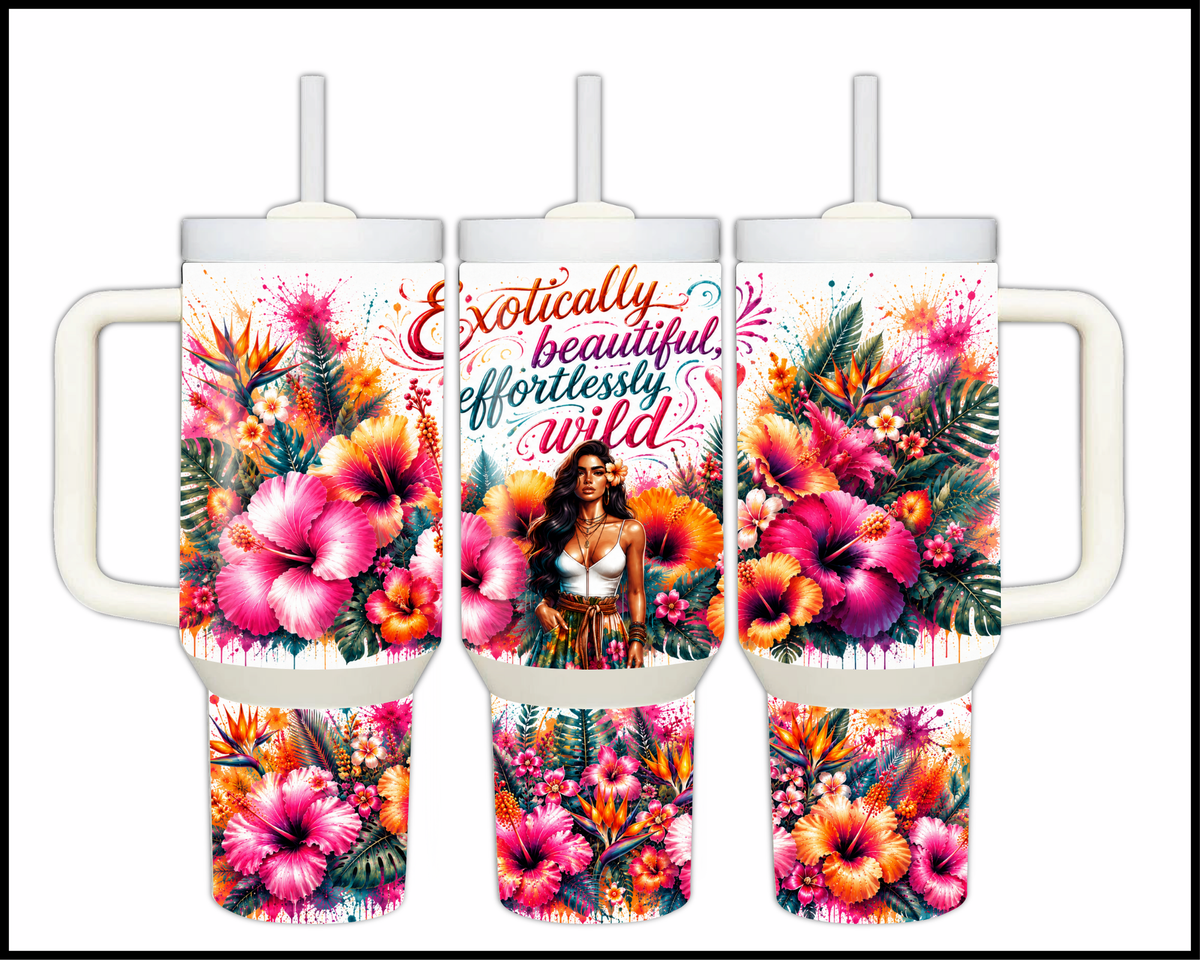 Exotically Beautiful Effortlessly Wild Stainless Steel Tumbler (1463)
