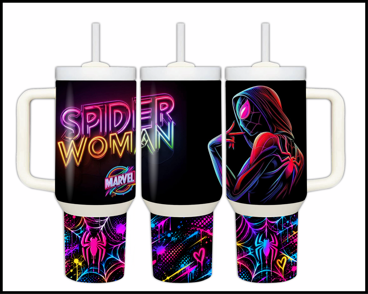 Electric Glow - Madam Web Weaver Stainless Steel Tumbler (1499)