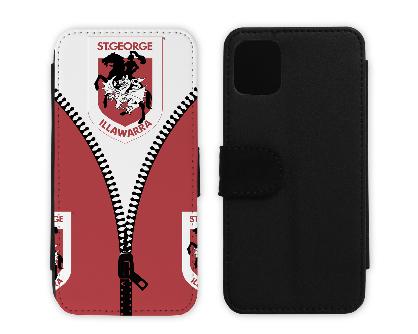 St George Illawarra Dragons Leather Flip Case (Many Models Available)