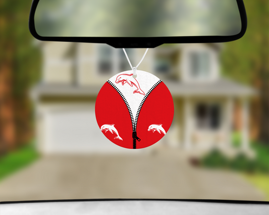 Dolphins Zip Up Car Air Freshener