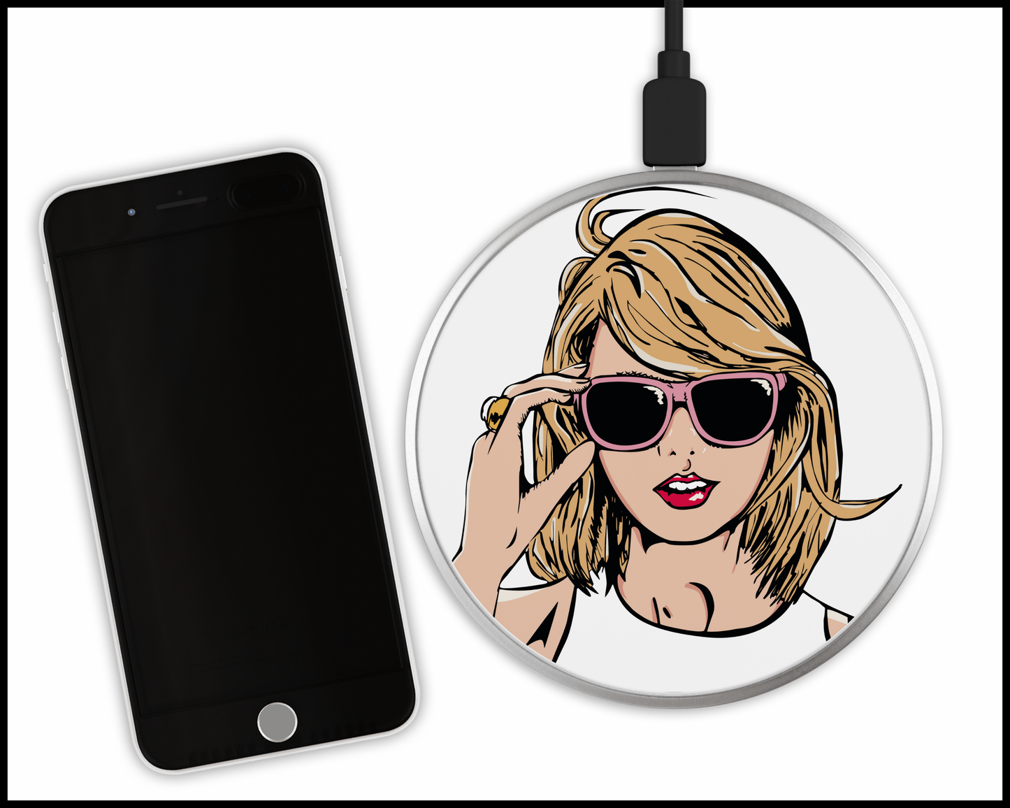 Taylor Swift Inspired Sublimated Wireless Phone Charger (414)