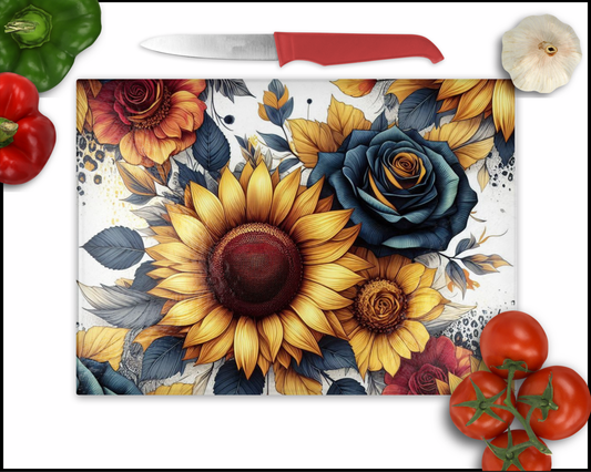 Floral Sublimated Cutting Board (074)