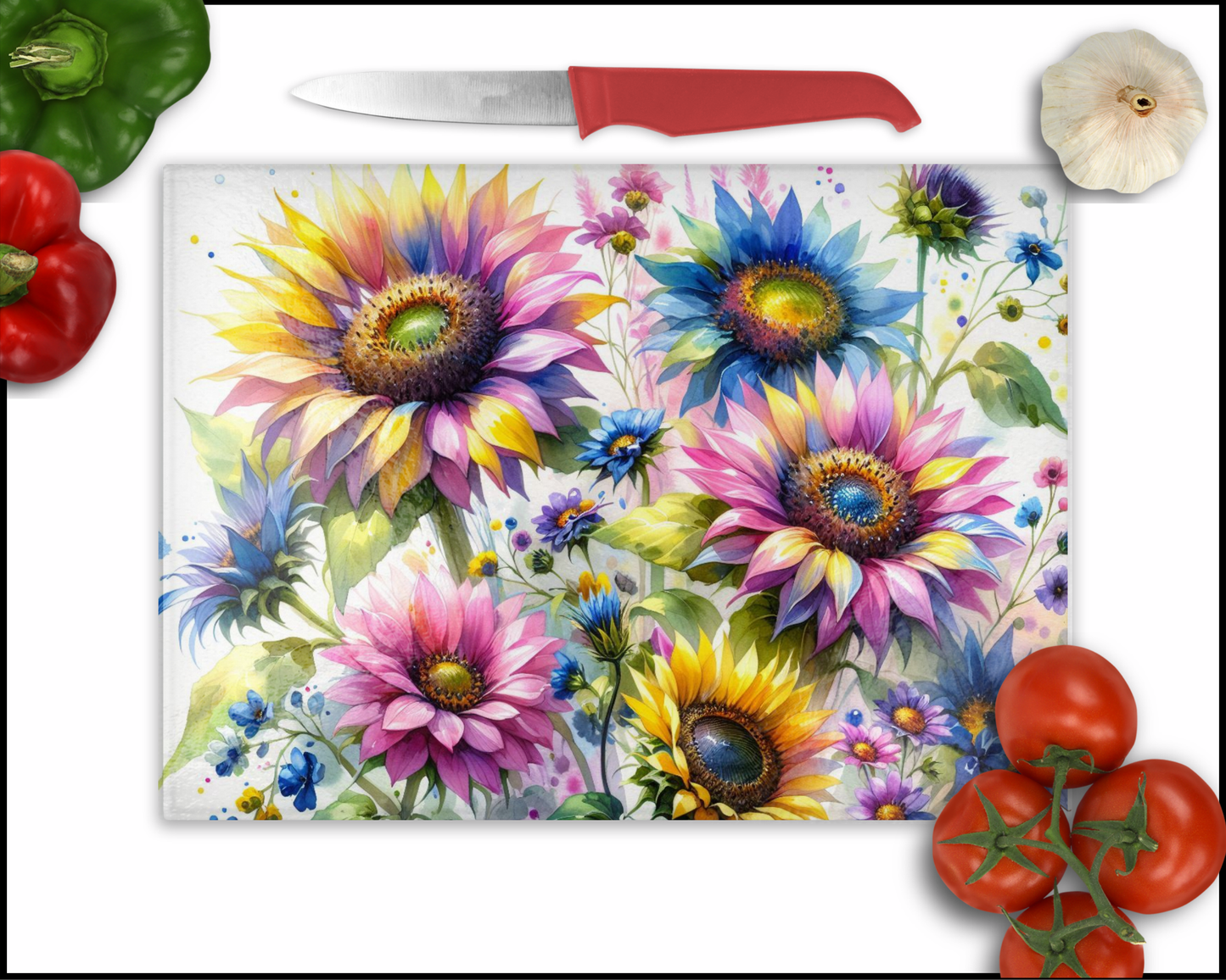 Floral Butterflies Sublimated Cutting Board (150)