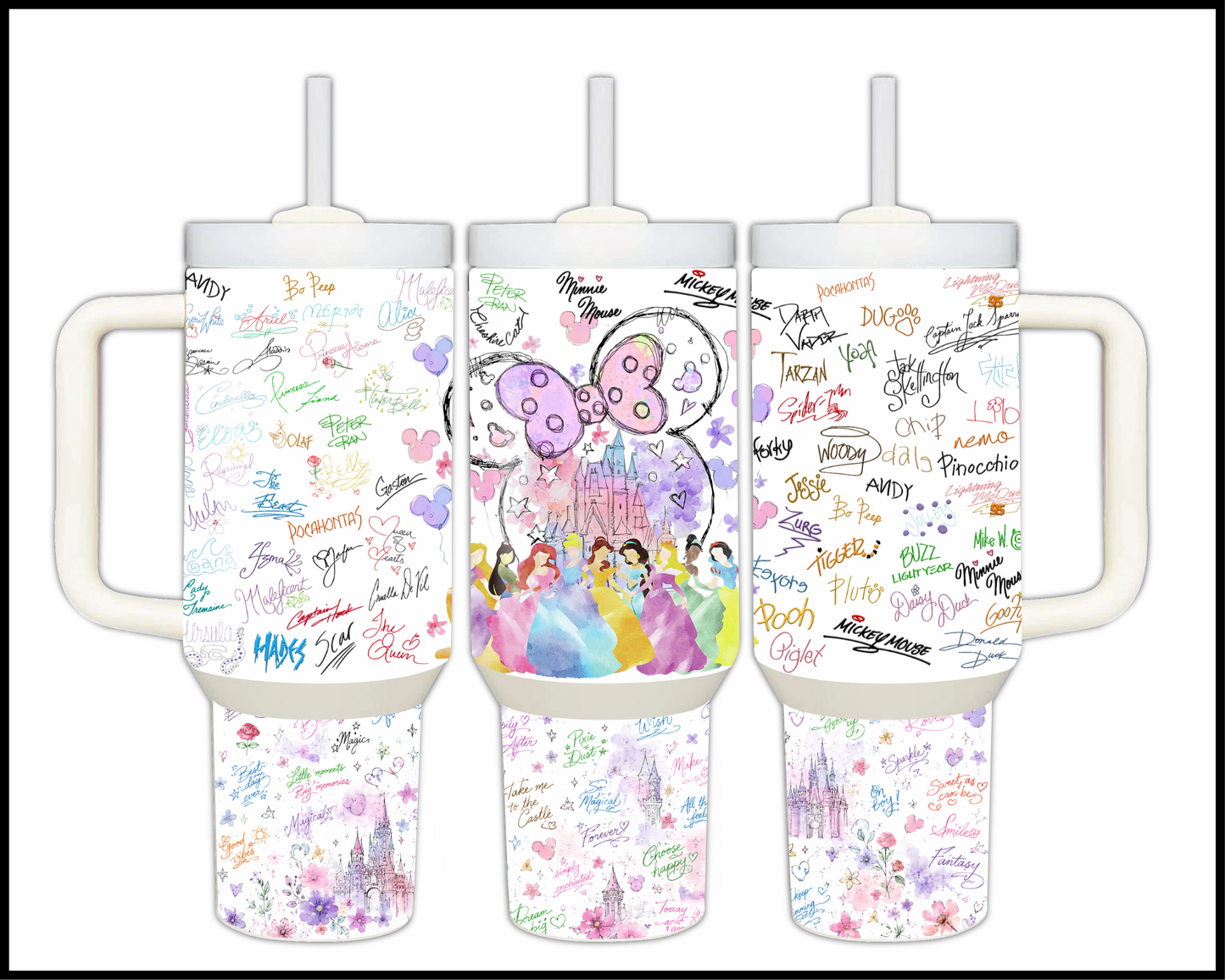 Happily Ever After Character Signature Stainless Steel Big Guzzler Tumbler (1530)
