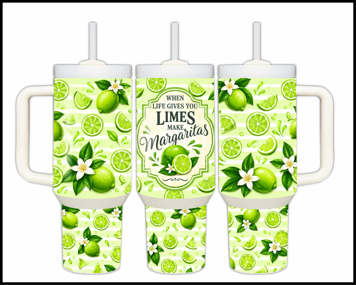 Make Margaritas Stainless Steel Big Guzzler Tumbler (1533)