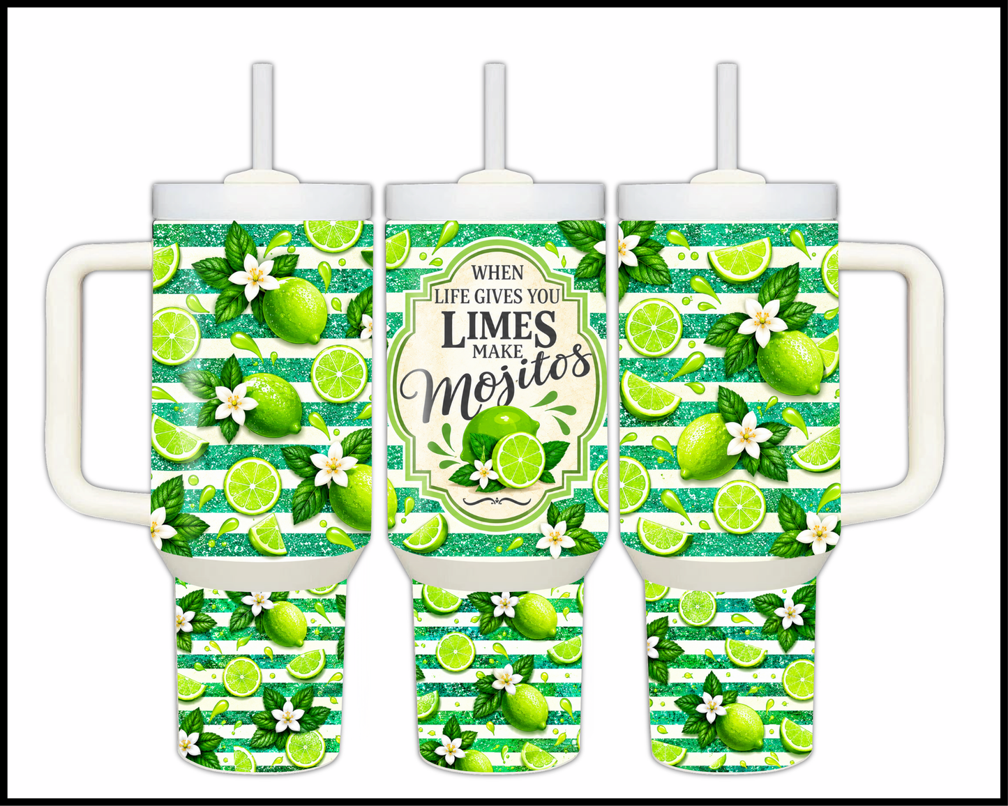 Make Mojitos Stainless Steel Big Guzzler Tumbler (1534)