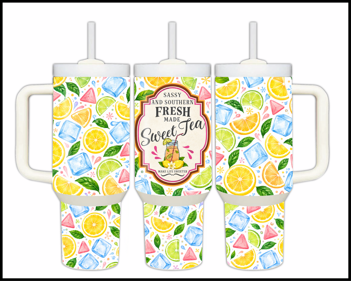Make Sweet Tea Stainless Steel Big Guzzler Tumbler (1539)