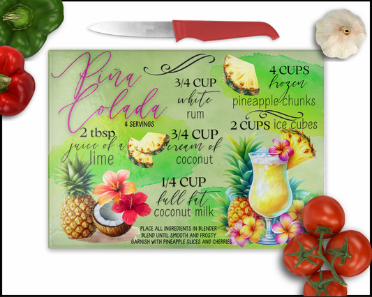 Recipe for Success - Pina Colada Sublimated Cutting Board (155)