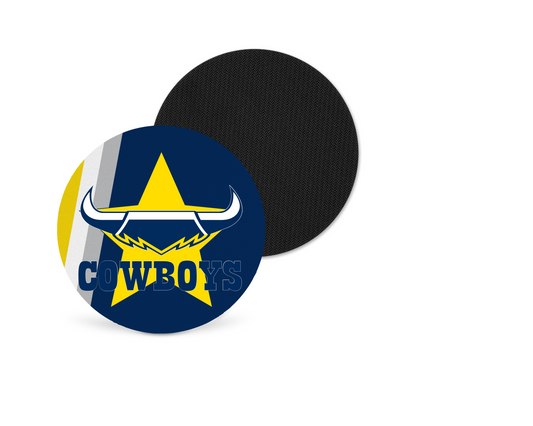 North Queensland Cowboys Neoprene Drink Coaster x2 (Round)