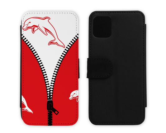 Dolphins Leather Flip Case  (Many Models Available)