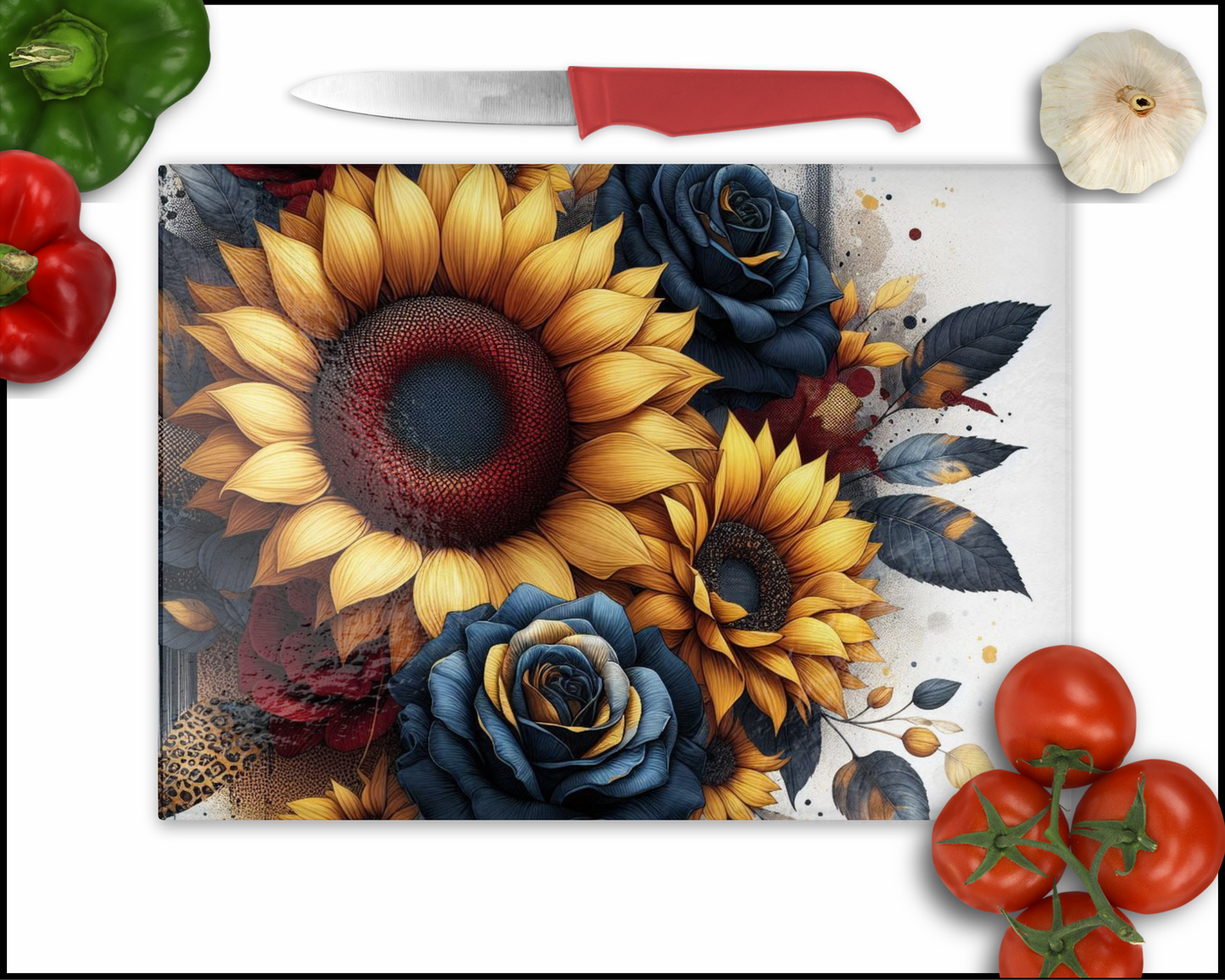 Floral Sublimated Cutting Board (075)