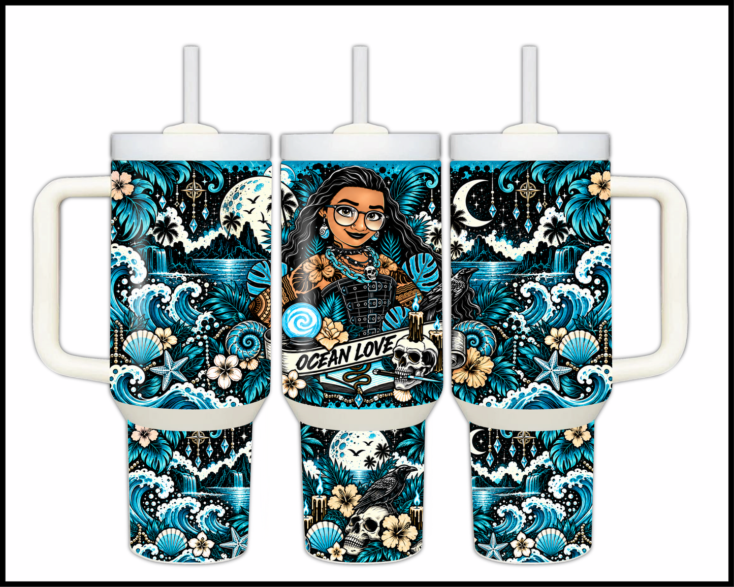 Ocean Love Stainless Steel Big Guzzler Tumbler (1622)