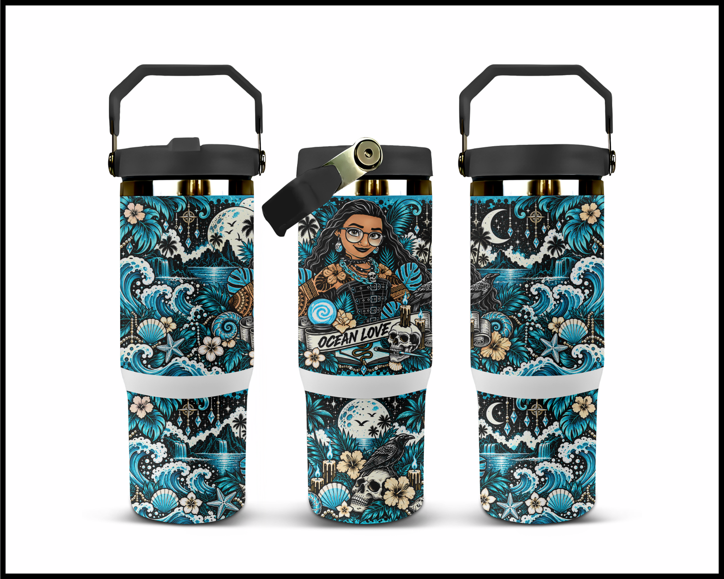 Ocean Love Stainless Steel Big Guzzler Tumbler (1622)