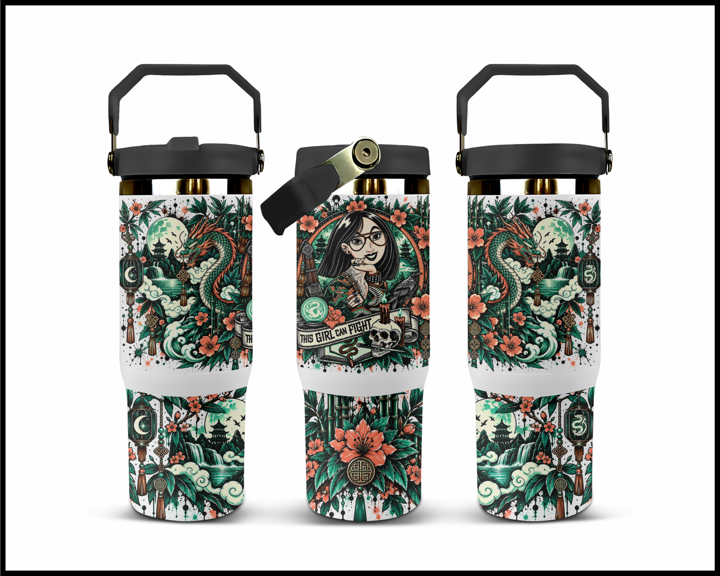 This Girl Can Fight Stainless Steel Big Guzzler Tumbler (1623)