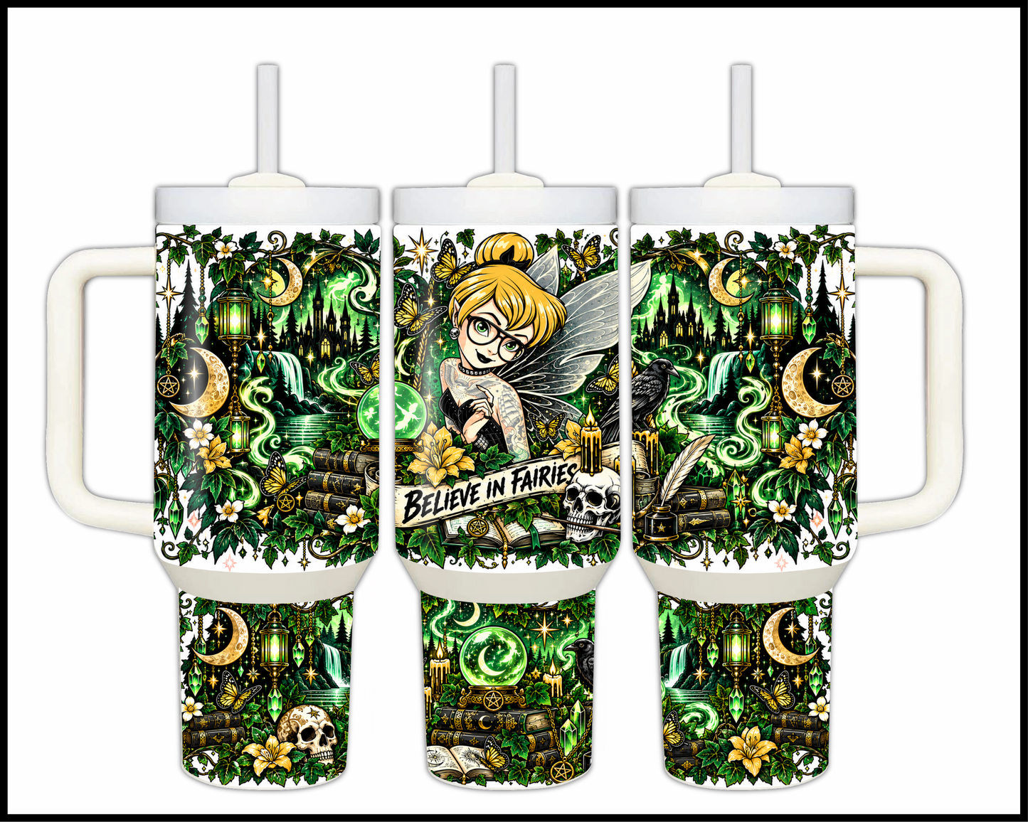 Believe In Fairies Stainless Steel Big Guzzler Tumbler (1624)