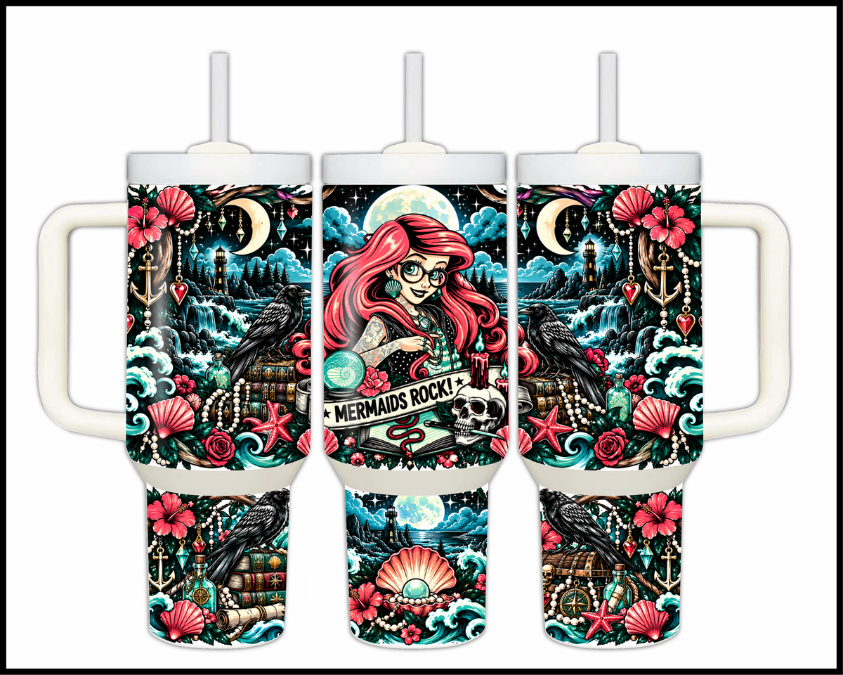 Mermaids Rock Stainless Steel Big Guzzler Tumbler (1628)