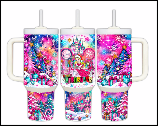 Magical Kingdom Christmas Stainless Steel Big Guzzler Tumbler (1633)