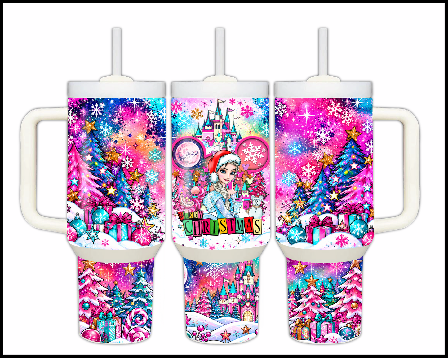 Magical Kingdom Christmas Stainless Steel Big Guzzler Tumbler (1634)
